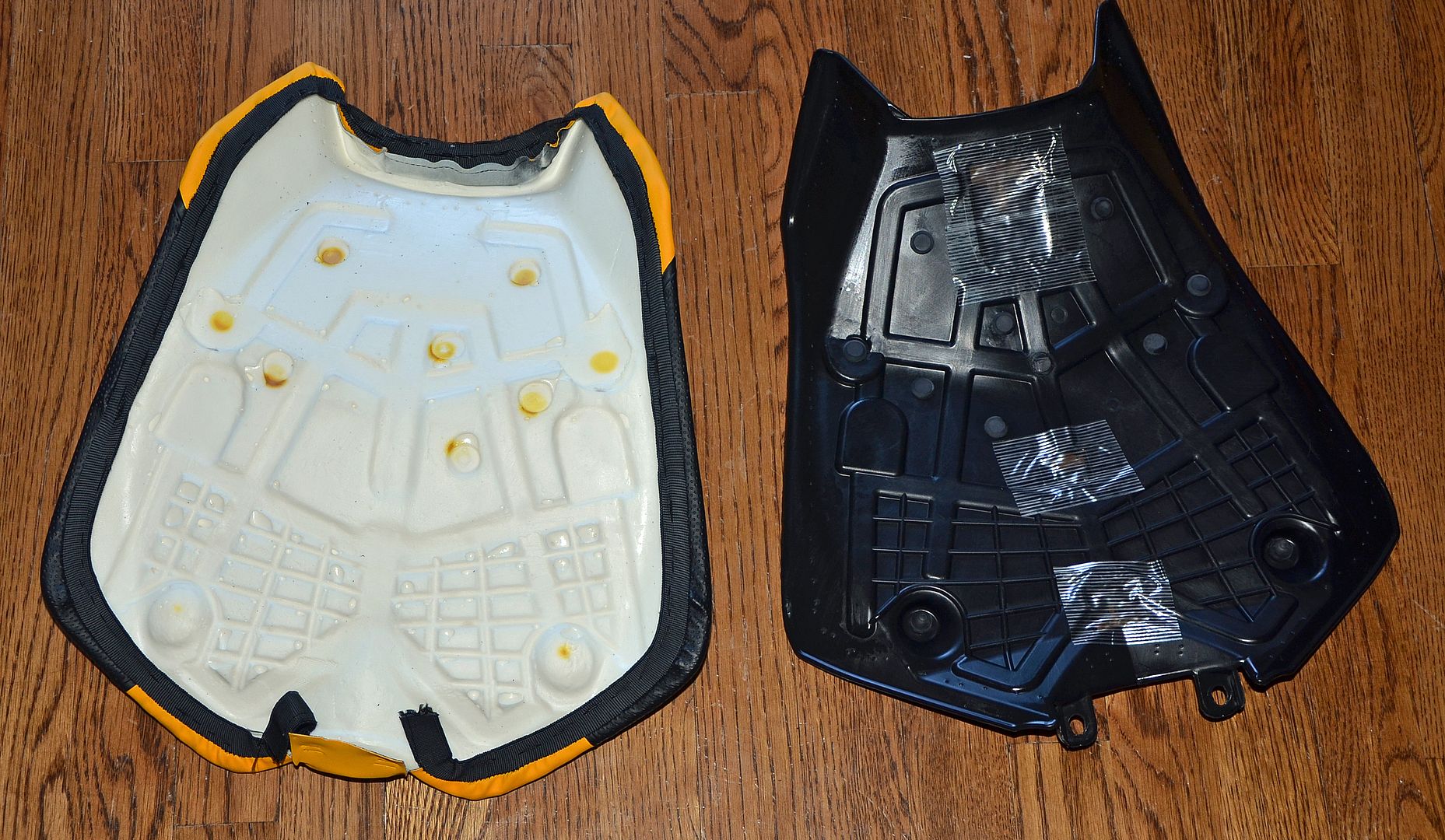 slippery motorcycle seat